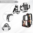 thumbnail image 6 of Xoenoiee Cow Daisy Flower Print Clear School Backpack Lightweight Casual Daypack See Through Schoolbags for Teens Girls Large Capacity Rucksack with Adjustable Strap Back to School Bookbag, 6 of 7