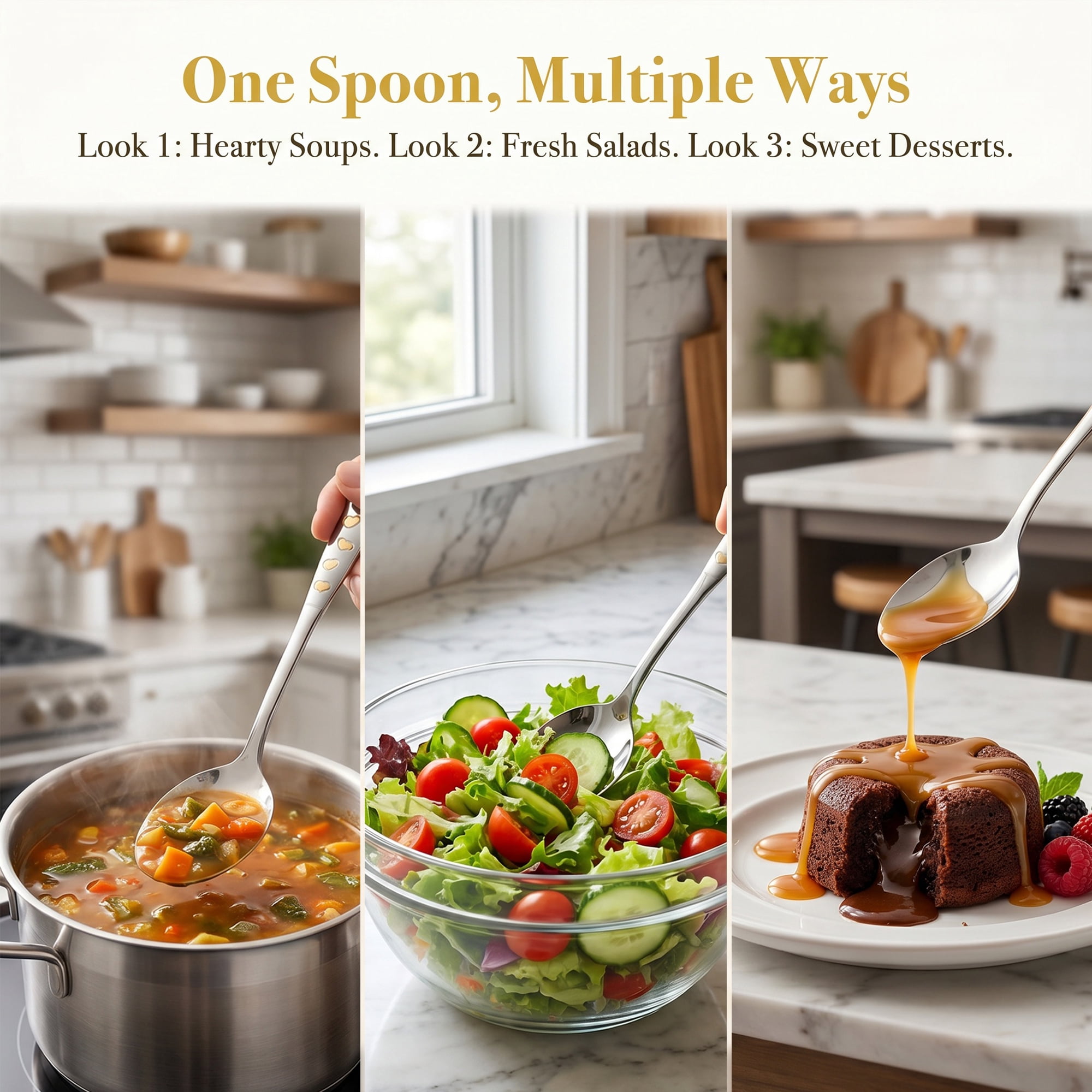 Unique Bargains Stainless Steel Non Stick Heat Resistant Spoon B 15.2" x 2.8"