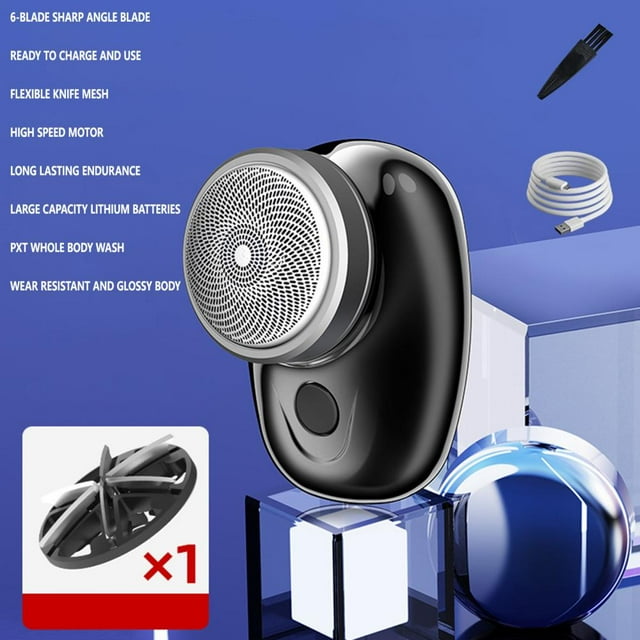 Feltree 300mAh USB Rechargeable Mini Shaver, Full Body Washable Compact Razor, Flexible Floating Blades, Powerful Motor Pocket Shaver for Travel & Home Use