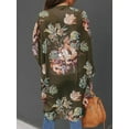 thumbnail image 6 of Sherrylily Women Floral Kimono Cardigans Short Sleeve Draped Beach Cover Up Cape, 6 of 7