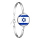thumbnail image 5 of Soviet Union Brazil Canada Netherlands Israel Syria Venezuela United States Spain National Flag Glass Cabochon Chain Bracelet, 5 of 5