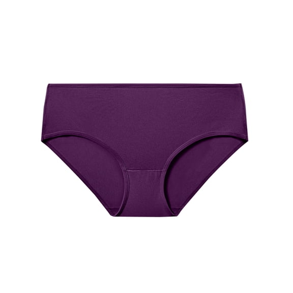 LNWUY Cotton Hipster Panties for Women Mid Rise Underwear Soft Breathable Cheeky Full Coverage Ladies Briefs Blue L
