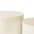 thumbnail image 6 of Wave Stripe Nesting Coffee Table Set for Living Room, Bedroom, Beige(Set of 2 Pieces), 6 of 7