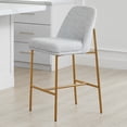 thumbnail image 4 of CHITA Modern Counter Height Bar Stool Set of 2, 27 inch Counter Stool with Back & Metal Legs, Fabric in Cloud, 4 of 15