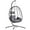 Brown-grey, variant on Egg Chair with Stand, Patio Wicker Bifanuo Hanging Chair, Hammock Swing Chair, 350LBS Capacity for Bedroom, Balcony, Garden(BR-GR)