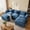 Blue, variant on Vcatnet 107" Modular Sectional Sofa Couch Chenille Cloud Couch with 2 Ottomans L Shaped Oversized Living Room Furniture, Black