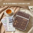 thumbnail image 3 of Pzuqiu Cross Print Bible Cover Case for Women Quilted Carrying Cases Book Protector Bible Bag with Handle&Tags Study Supplies Accessories Church Bag Tote Bags Christian Gifts, 3 of 7
