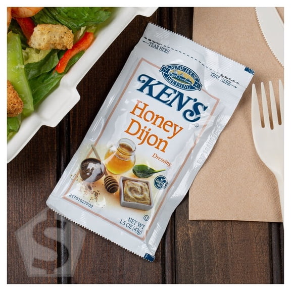 Ken's Foods 1.5 oz. Honey Dijon Mustard Dressing Packet - 60/Case