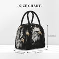 thumbnail image 2 of Yiaed Ink Style Bald Eagle Print Lunch Bag Adult Insulated Lunch Box, Leakproof Cooler Food Lunch Containers Reusable High Capacity Lunch Tote Bags-One Size, 2 of 6