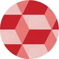 thumbnail image 1 of Ahgly Company Machine Washable Indoor Round Transitional Pastel Pink Area Rugs, 4' Round, 1 of 7