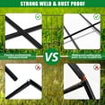 thumbnail image 4 of 10 Pack Garden Fence Animal Barrier Fencing 1.44 inch Spacing Total 10.8ft (L) x 24in (H) Rustproof Metal Wire Yard Blocker Rabbit Dog Fence Border for Outdoor Flower Bed Decor Black, 4 of 8