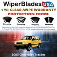 thumbnail image 2 of 2003 Chevrolet Tracker Beam Wiper Blades Wipers w/1yr Warranty (Set of 2) (WiperBladesUSA), 2 of 5