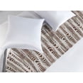 thumbnail image 2 of Abstract Bed Runner, Grunge Style Tribal Vibe Animal Print Inspired Striped Weathered Ornament, Decorative Accent Bedding Scarf for Hotels Homes & Guest Rooms, King, Brown Warm Taupe, by Ambesonne, 2 of 3