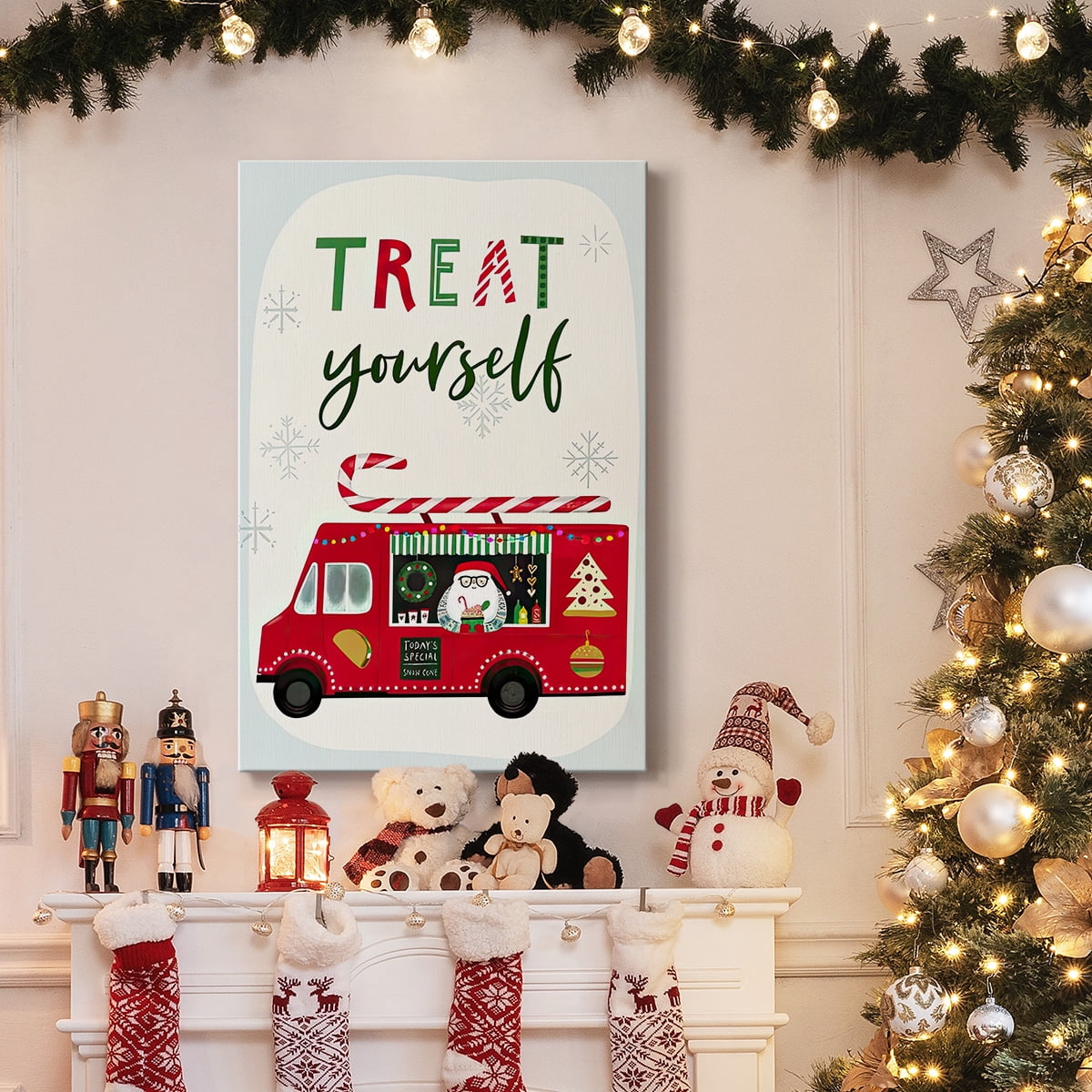 Santa's Foodtruck Collection B- Gallery Wrapped Canvas