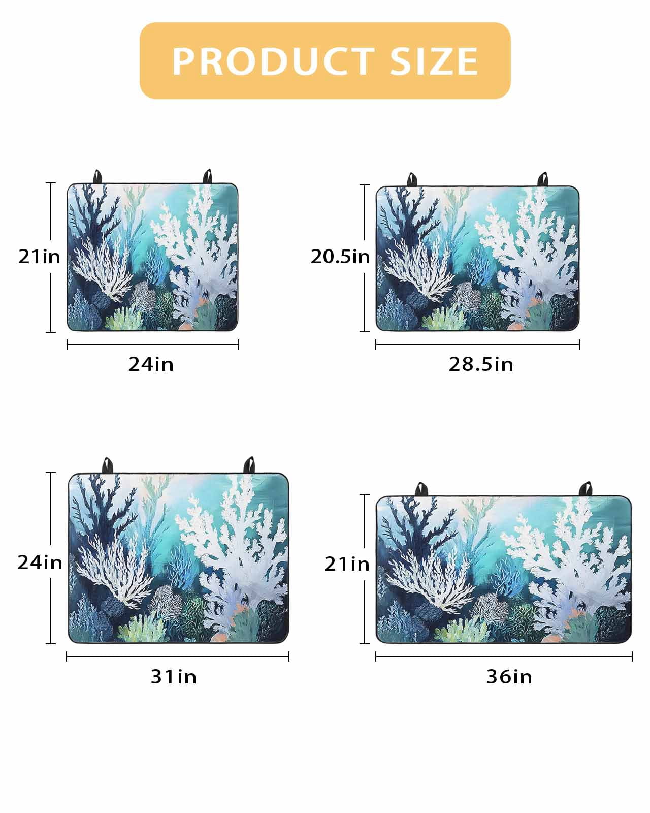 nqOlkjepod Large Induction Cooktop Protector Mat 36"x21", Coastal Ocean Stove Top Covers for Electric Stove, Summer Vintage Colorful Coral Decorative Stove Burner Cover Mats, Glass Top Stove Cover