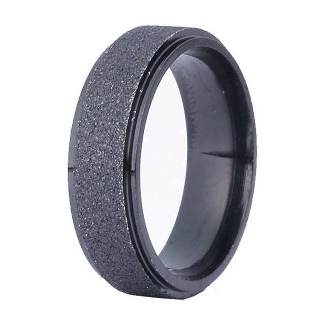 pitrice Men Women Titanium Steel Ring Matte Couple Rings Engagement Finger Ring Size 7-10