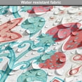 thumbnail image 5 of Floral Dog Crate Cover, Flowers Ladybugs Butterflies Strawberries Playroom Pattern, Easy to Use Pet Kennel Cover for Medium Large Dogs, 35" x 23" x 27", Dark Coral Aqua, by Ambesonne, 5 of 6