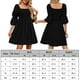 thumbnail image 2 of Vestidos Casuales Vestido de mujer de una línea sin espalda con cuello cuadrado vestido de verano para cóctel (negro L) Ygjytge para Mujer Negro T S, 2 of 7