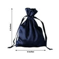 thumbnail image 3 of Efavormart 12PCS NAVY BLUE Satin Gift Bag Drawstring Pouch Wedding Favors Bridal Shower Candy Jewelry Bags - 4"x 6", 3 of 8