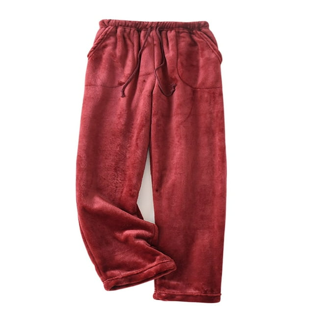 Women Winter Pyjama Trouser Casual Pants with Side Pockets Drawstring