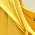 thumbnail image 5 of Hoodies for Women Pattern Tops Large Shirt Womens Heavy Sweatshirts Hoodie Color Lady Casual Top Ladies Fancy Sweatshirt Mens Insulated Hoodie Zip up No Hood Ladies Solid Fashion Apparel Yellow XL, 5 of 5