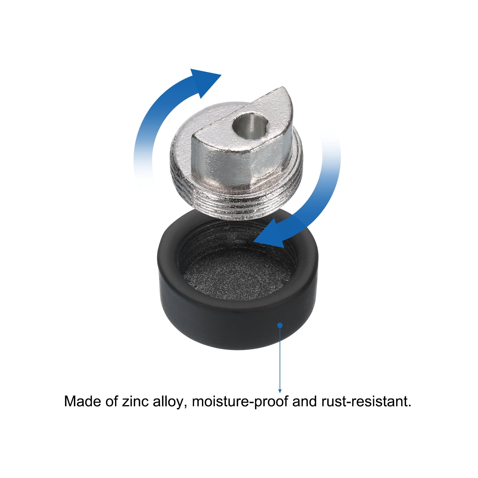 Unique Bargains Zinc Alloy Mirror Floating Glass Clips for Wall Mounting of Mirrors 4 Pcs