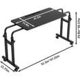 thumbnail image 5 of Table au-Dessus du Lit à Hauteur Réglable, Table d'Appoint Mobile Roulante avec Roues, Bureau Portable pour Portable pour Canapé-Lit, Petit Bureau Debout pour la Maison, Grain de Bois Noir, 5 of 5