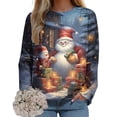 thumbnail image 3 of Futezty Womens Long Sleeve Tops Christmas Print Sweatshirts Fall Pullover Crewneck Soft Elegant Shirts Boho for Women, 3 of 5