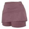 thumbnail image 3 of Iugvhana Womens Skorts with Pockets Lightweight Tummy Control Plus Size Skorts for Women High Waist Solid Color Athletic Sports Skirt Shorts Pink#03 XXL, 3 of 5