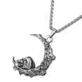thumbnail image 2 of Collar con colgante de luna y calavera punk, cadena vintage para el cuello, regalo para mujer, 2 of 7