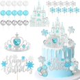 thumbnail image 1 of Decoraciones para Pastel Sunshuang 28 Piezas Tema Princesa de Hielo Invierno, 1 of 5