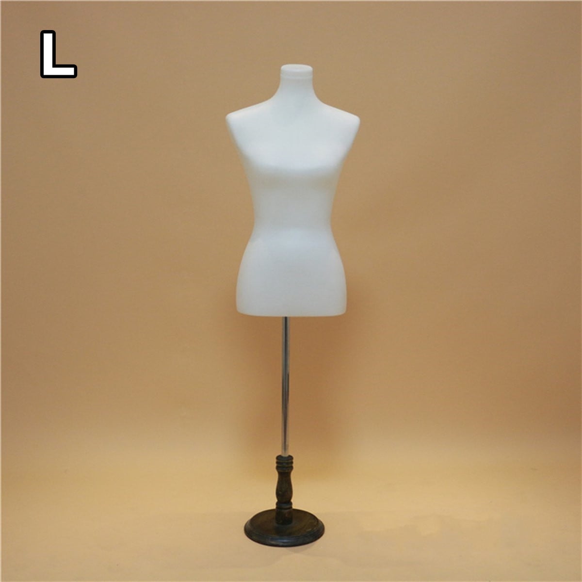 Female Dress Form Pinnable Mannequin Torso Size 10-12 with Round Metal Base 