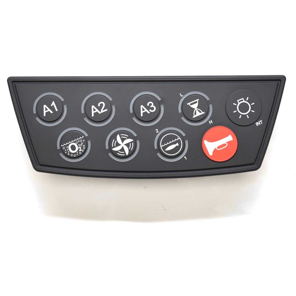 Ranger Boat Switch Pad Panel 6706023L 7 x 2 5/8 Inch Black Red White