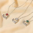 thumbnail image 2 of Collares para mujer, collar con colgante de corazón para mujer, cadena de clavícula con amor, joyería para mamá, esposa, madre, abuela, fiesta, festival y regalo de cumpleaños M, 2 of 4