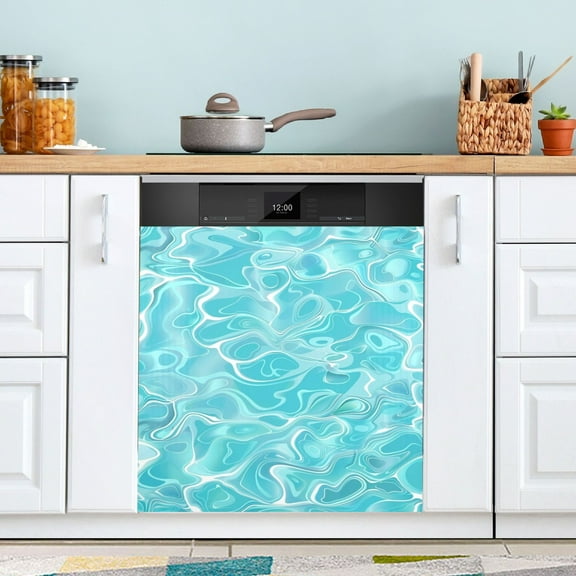 Waves Dishwasher Magnetic Covers Magnet Sticker Kitchen Decor Dishwasher Refrigerator Front Door Covers Decorative Magnetic 23" x 26"