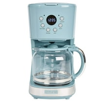 Haden Brighton 12 Cup Programmable Coffee Maker, Sky Blue & Chrome