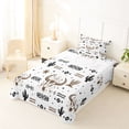 thumbnail image 5 of Erosebridal Vintage Aztec Geometric Twin Sheet Sets,Bull Skull Boho Exotic Style Bedding For Men Women 3pcs, 5 of 6