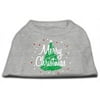 Scribbled Merry Christmas Screenprint Shirts Grey XS (8)