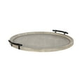 thumbnail image 5 of Kate and Laurel Bruillet Farmhouse Wood Round Ottoman Tray, 24 x 22, Rustic Gray, Circle Coffee Table Tray for Living Room Decor or Large Serving Tray, 5 of 10