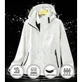 thumbnail image 4 of Omewoold Women Lightweight Jackets Waterproof Hooded Raincoat Packable Atheletic Jacket Hiking Windbreaker Rain Jacket With Pockets, White M, 4 of 10