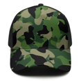thumbnail image 2 of Adjustable Baseball Cap, Spliced Print Trucker Hat for Men & Women, Breathable Cotton Blend, Camouflage Print, 2 of 3