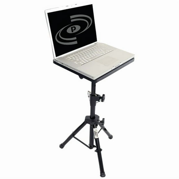 Pyle PLPTS2 Pro Adjustable Tripod DJ Laptop Tray Stand for Notebook Computer
