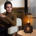 thumbnail image 4 of Kerosene Lamp Bluetooth Speaker with FM Radio, QQZ Vintage Wireless Audio Night Light, Portable Outdoor Rechargeable Lantern for Camping Bedroom, Brown, 4 of 7