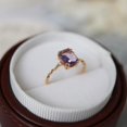 thumbnail image 2 of Lavender Amethyst Ring For Women Simple Copper Silver Band US Sizes 6 7 8 9 Elegant Fine Jewelry Copper Shines, 2 of 9