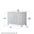 thumbnail image 5 of Wyndham Collection Daria 48" No Mirror Wood Single Bathroom Vanity in White, 5 of 5