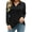 Long Sleeve-Black, variant on LOMON Womens V Neck Polo Shirts Short/Long Sleeve Collared Tops Loose Casual Tunic Blouses with Pocket