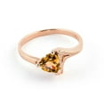thumbnail image 2 of Galaxy Gold 14k Rose Gold Heart-shaped Natural Citrine Ring - Size 8.5, 2 of 5