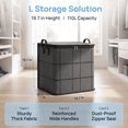 thumbnail image 2 of Extra Large Capacity Storage Bags, Collapsible Moving Storage Bin with Reinforced Handles, Spacious Zippered Organizer for Bedding, Comforters, Clothes & Quilts, Top-Full Opening Design(110L), 2 of 7