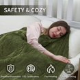 thumbnail image 2 of Electric Blanket 72"x84" Full Size Heated Blanket with 6 Heat Settings & 10 Hours Auto-Off,Thickened Flannel and Sherpa Warm Blanket for Full Body-Green, 2 of 12