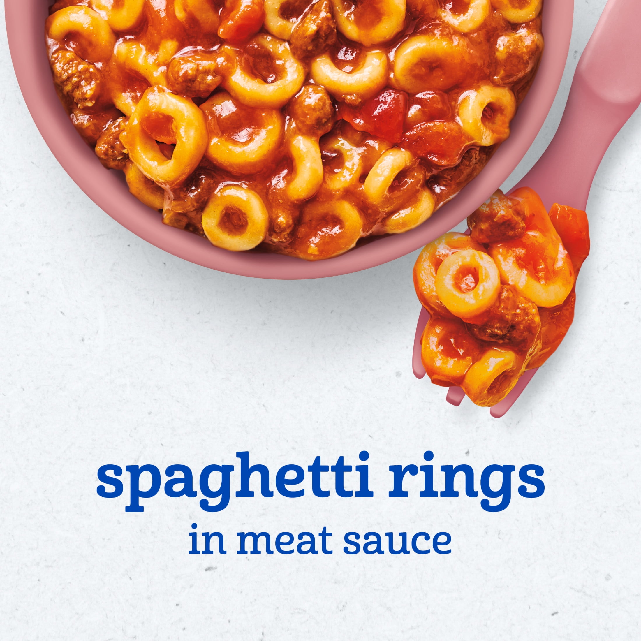 (4 pack) Gerber Mealtime for Toddler, Spaghetti Rings in Meat Sauce Toddler Food, 6 oz Tray